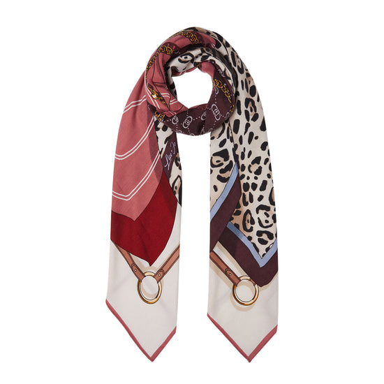 Foulard Donna con stampa Beige