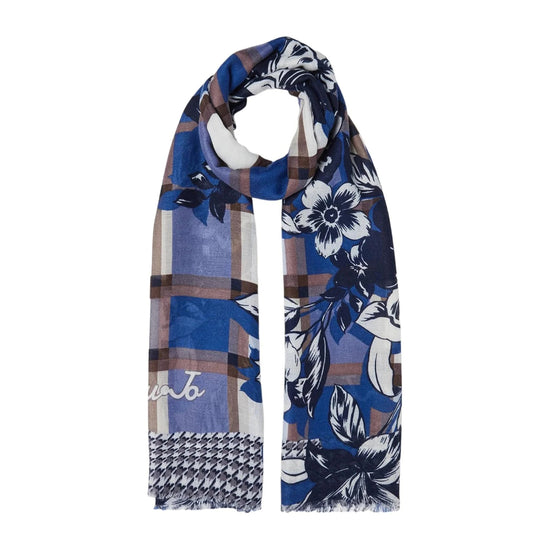 Stola Donna check floreale Blu