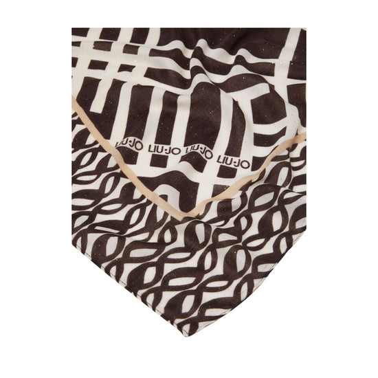 dettaglio angolo Foulard Donna con stampa all over