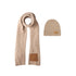 Set Berretto e Sciarpa Donna in beige