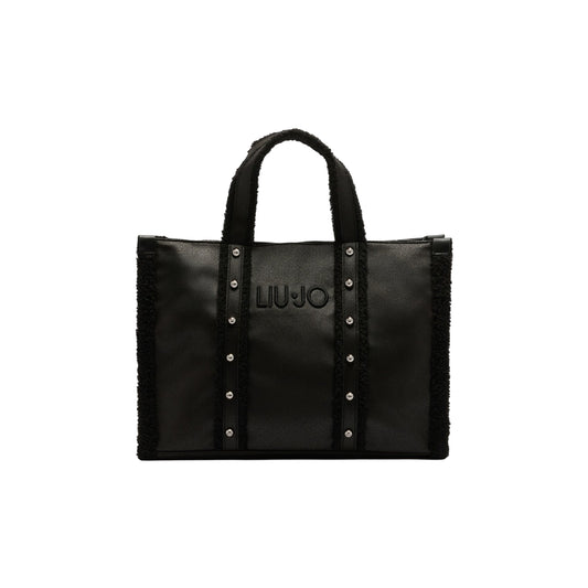 Borsa grande da Donna in tessuto spalmato nero