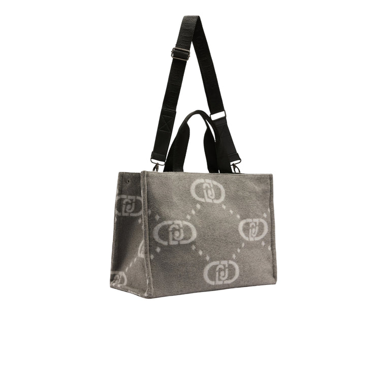 Shopping bag Donna grande con logo retro