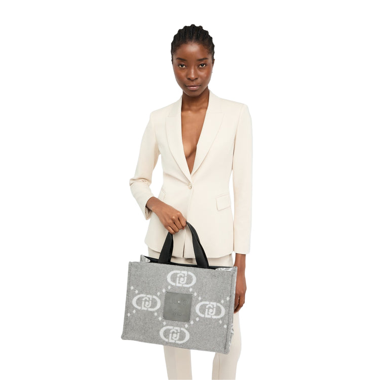 Shopping bag Donna grande con logo