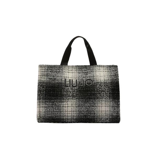 Borsa Shopping da donna grande motivo check