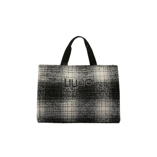 Borsa Shopping da donna grande motivo check