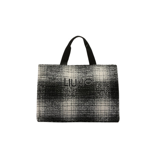 Borsa Shopping da donna grande motivo check