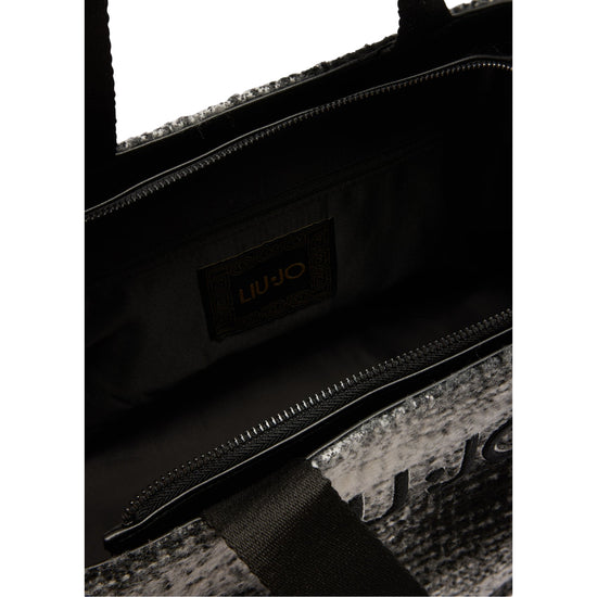 Borsa Shopping da donna grande motivo check interno