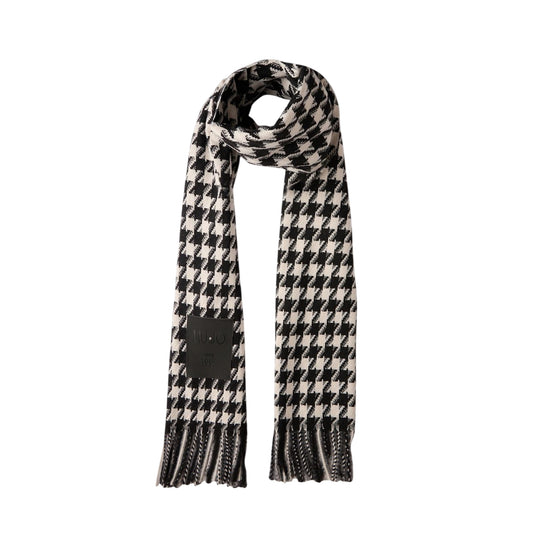 Stola jacquard Donna in vichy Nero