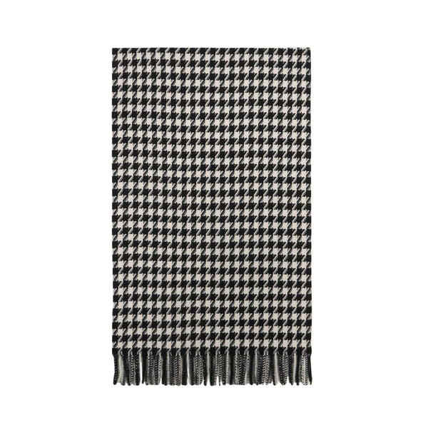 Stola jacquard Donna in vichy Nero