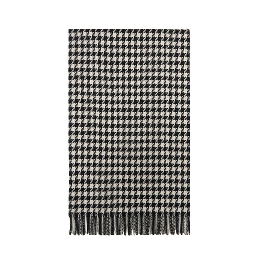 Stola jacquard Donna in vichy Nero