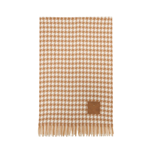 Stola jacquard Donna in vichy Beige