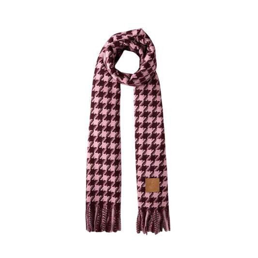 Stola jacquard Donna in vichy Viola