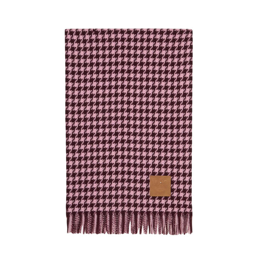 Stola jacquard Donna in vichy Viola 