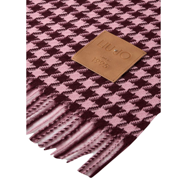 Stola jacquard Donna in vichy Viola dettaglio