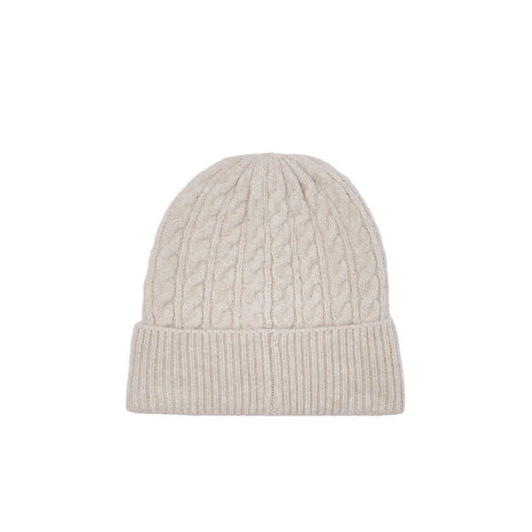 Set coordinato Donna berretto e sciarpa Beige: cappello retro