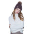 Cappello Donna con pompon Marrone