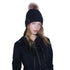 Cappello Donna con pompon Nero