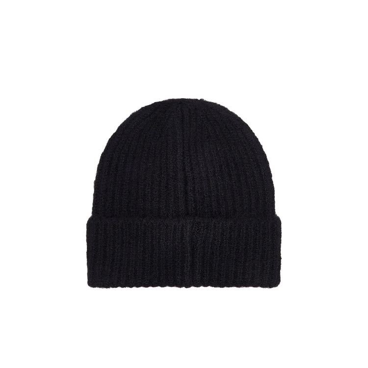 Cappello in maglia Donna con logo ricamato Nero retro