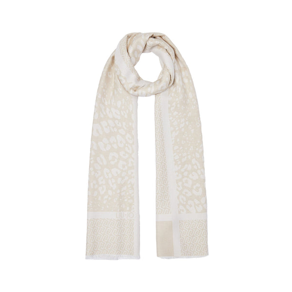 Stola Donna jacquard animalier, color burro