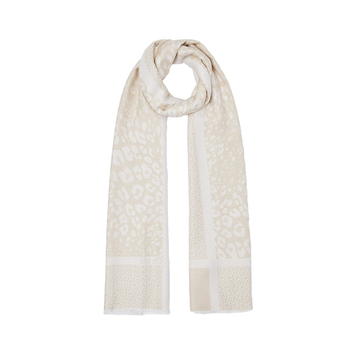 Stola Donna jacquard animalier, color burro