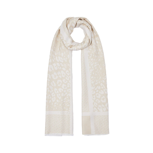 Stola Donna jacquard animalier, color burro
