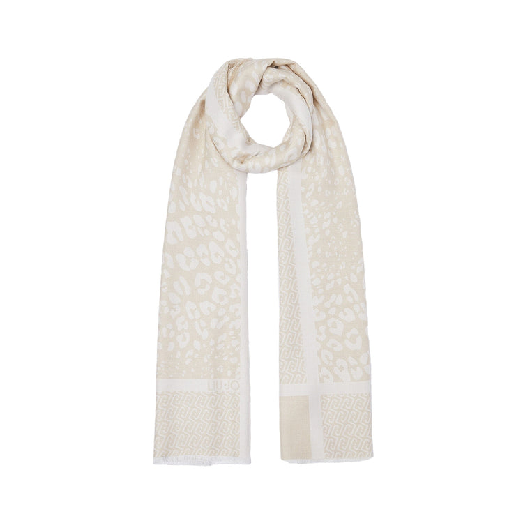 Stola Donna jacquard animalier, color burro