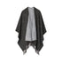 Poncho Donna con logo embossed sur ton grigio