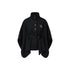 Poncho Donna con cintura in vita Nero