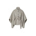 Poncho Donna con cintura in vita Grigio