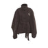 Poncho Donna con cintura in vita Marrone