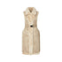 Gilet lungo Donna in montone beige