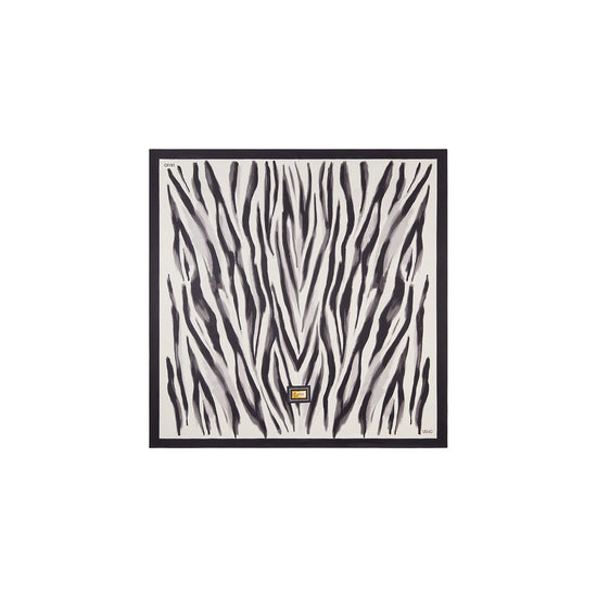 Foulard grande Donna stampa zebra bianco/nero