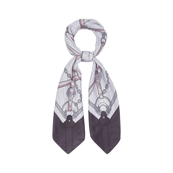 Foulard Donna con cinturini stampati Nero