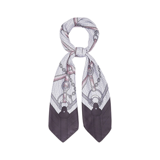 Foulard Donna con cinturini stampati Nero