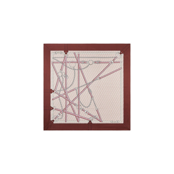 Foulard Donna con cinturini stampati Bordeaux