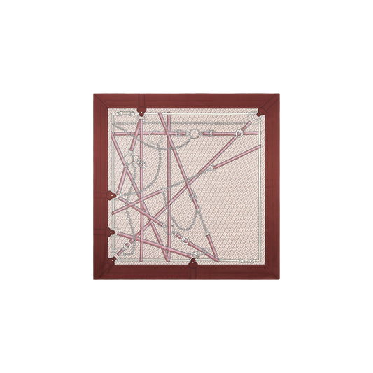 Foulard Donna con cinturini stampati Bordeaux
