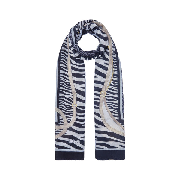 Stola animalier Donna con stampa cinturini blu