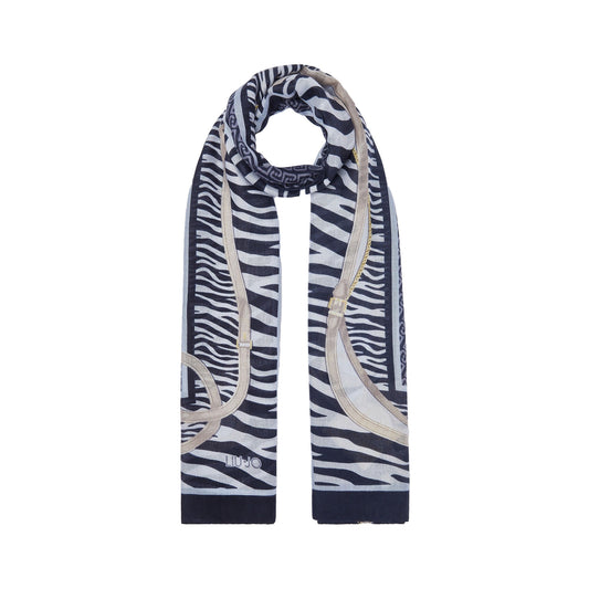 Stola animalier Donna con stampa cinturini blu