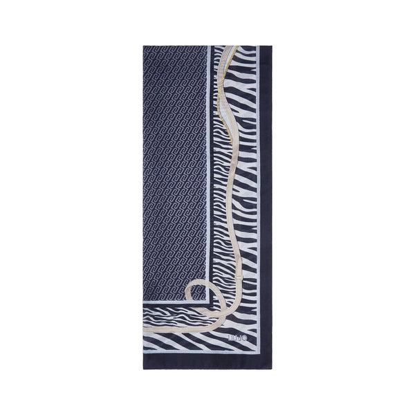 Stola animalier Donna con stampa cinturini blu