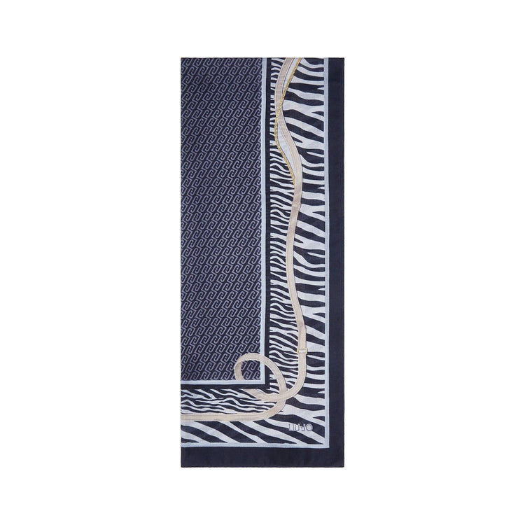 Stola animalier Donna con stampa cinturini blu