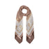 Foulard Donna con stampa charms Marrone