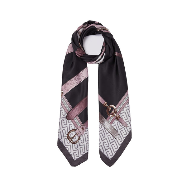 Foulard grande Donna stampato Nero