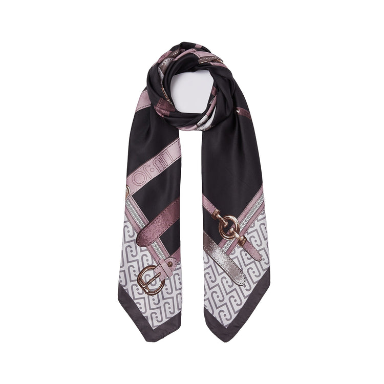 Foulard grande Donna stampato Nero
