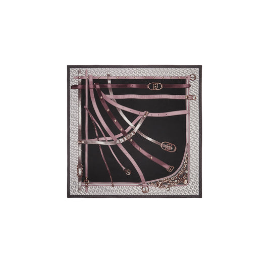 Foulard grande Donna stampato Nero
