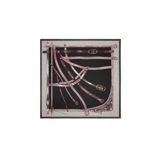 Foulard grande Donna stampato Nero