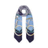 Foulard grande Donna stampato blu