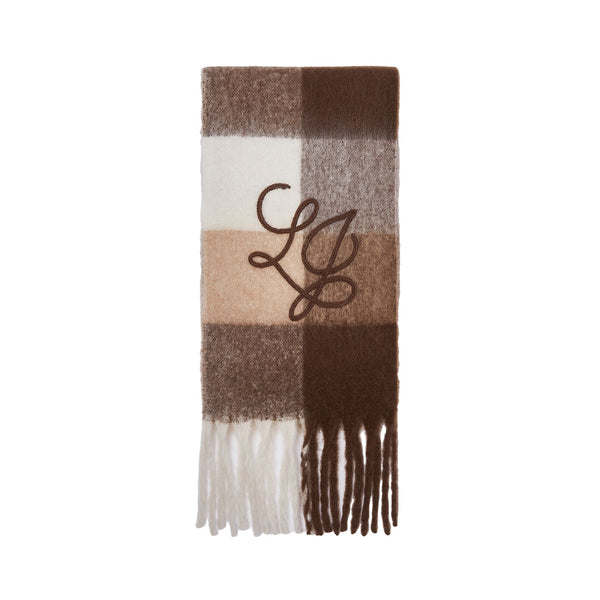 Sciarpa garzata Donna con motivo check Beige
