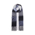 Sciarpa garzata Donna con motivo check denim blu