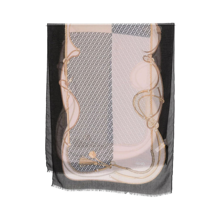 Foulard Donna stampato Nero