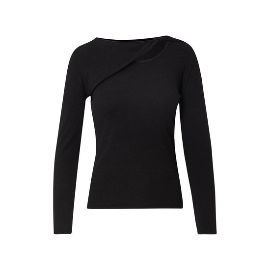 Maglia con cut-out nera